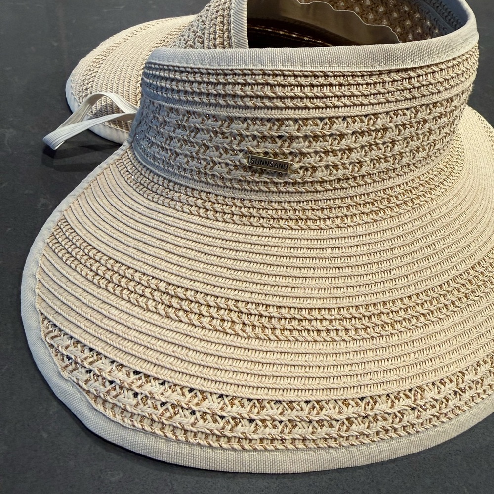Sun Sand Woven Straw Visor Hat